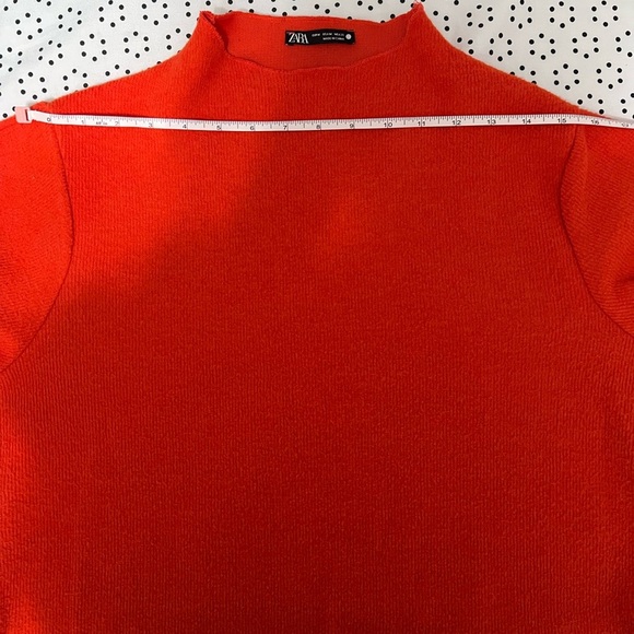 Zara Soft Red Front Tie Knit Sweater (Size M) - Picture 9 of 11